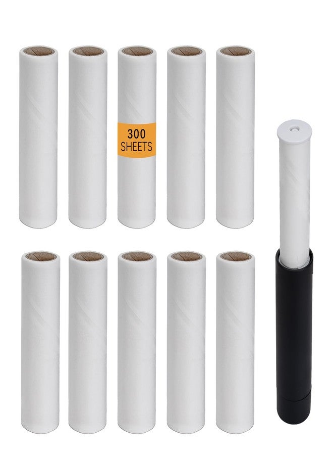 KEUYE Lint Roller Refill Compatible with Flint,Extra Sticky Retractable Lint Refills Replacement Compatible with Flint,30 Sheets per Roll(Pack of 10,Total 300 Sheets)(No Roller Handle) - Image 1